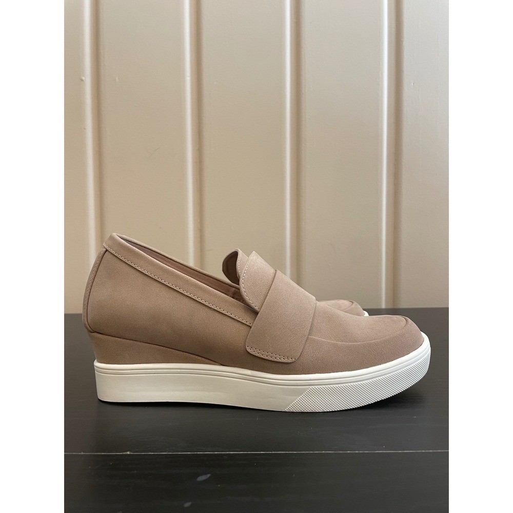 Easy Spirit Katelyn Tan Suede Wedge Loafer‎ Shoes Womens 8.5W
